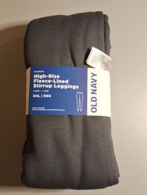 Old Navy Women's High-Rise Fleece-Lined Stirrup Leggings - Charcoal Gray